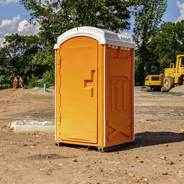 how often are the porta potties cleaned and serviced during a rental period in Hensel ND